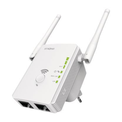 Immagine di Strong REPEATER300V2 ponte e ripetitore Ripetitore di rete 300 Mbit/s Bianco