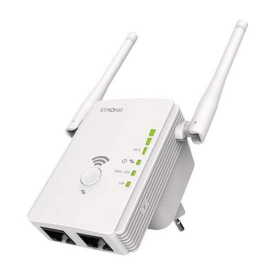 Immagine di Strong REPEATER300V2 ponte e ripetitore Ripetitore di rete 300 Mbit/s Bianco