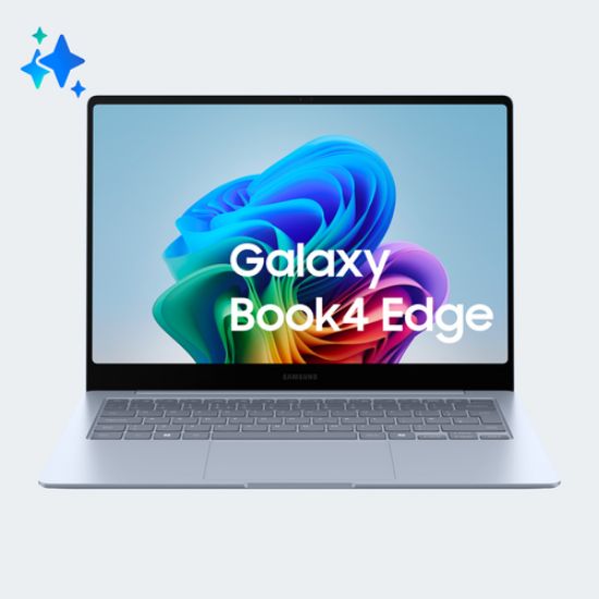 Immagine di Samsung Galaxy Book4 Edge Laptop, Elite X, 16GB RAM, 512GB SSD, 14" Super AMOLED, Windows 11 Home, Sapphire Blue