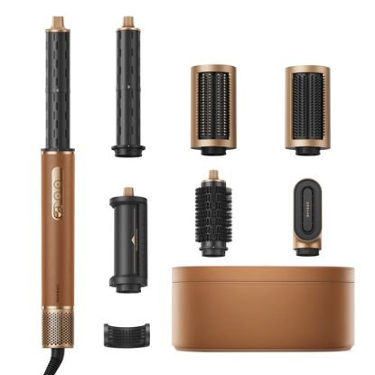 Immagine di Dreame AirStyle Pro 7-in-1, Asciugatura Rapida, 2 Cilindri Arricciacapelli, Volume e Styling, Riduzione Crespo, Confezione in Pelle, Sistema Magnetico per Accessori
