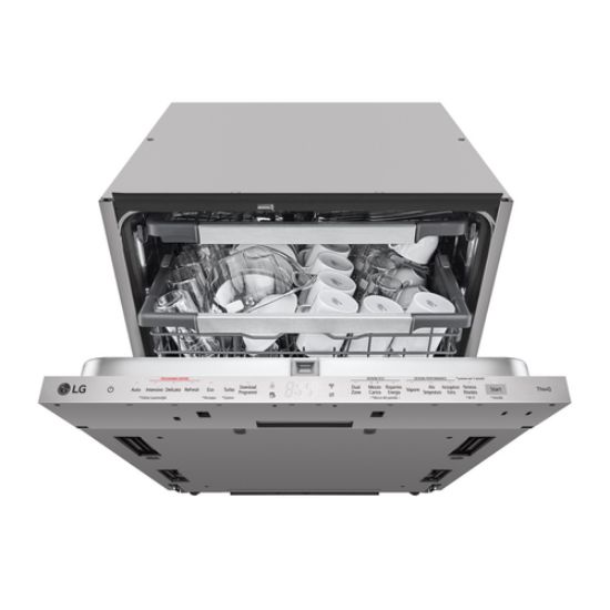 Immagine di LG QuadWash DB597TXS Lavastoviglie a scomparsa totale Serie 5, Classe A -20%, 14 coperti, Vapore, Noble Steel