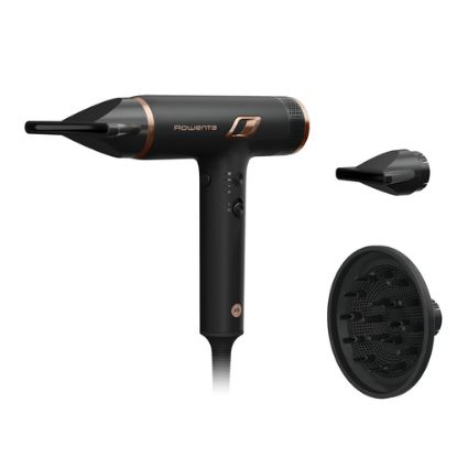 Immagine di Rowenta Nano Asciugacapelli Brushless Compatto ad Alta Velocità, Boost di Ioni Antistatici e Sensore di Temperatura per Capelli Setosi e Luminosi, 3 Impostazioni di Velocità/Temperatura, HY8310