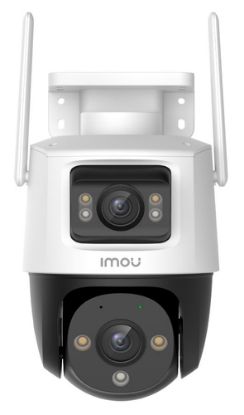 Immagine di Imou Crusier DUAL 6MP (3MP+3MP) Telecamera Wi-Fi Esterno Doppio Obiettivo, 360°PTZ Videocamera Sorveglianza Esterno con Visione Notturna a Colori, Rilevamento Umano/Veicoli, IP66, Tracciamento Intelligente, 2,4ghz