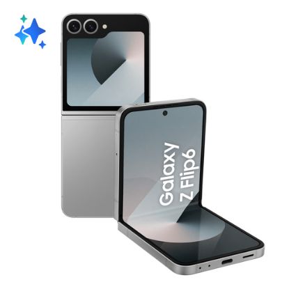 Immagine di Samsung Galaxy Z Flip6 Smartphone AI, 512GB, RAM 12GB, Display 3,4" SAMOLED/6,7" Dynamic AMOLED 2X, Silver Shadow