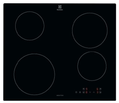 Immagine di Electrolux Serie 300 LIB60424CK piano cottura Nero Da incasso 59 cm Piano cottura a induzione 4 Fornello(i)