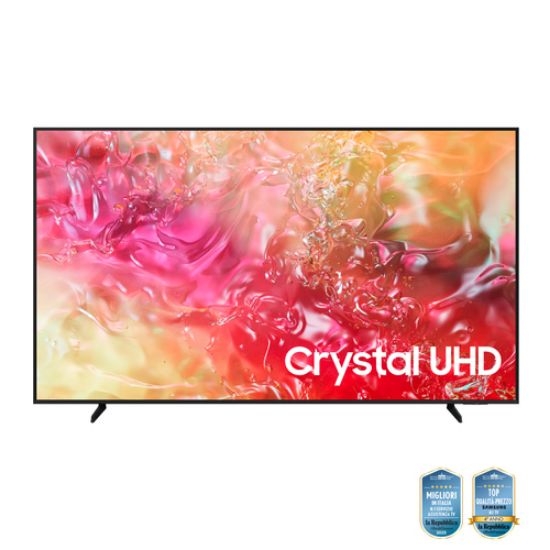 Immagine di Samsung TV Crystal UHD 4K 75” UE75DU7170UXZT Smart TV Wi-Fi Black 2024, Processore Crystal 4K, 4K Upscaling, Slim Look Design, OTS Lite