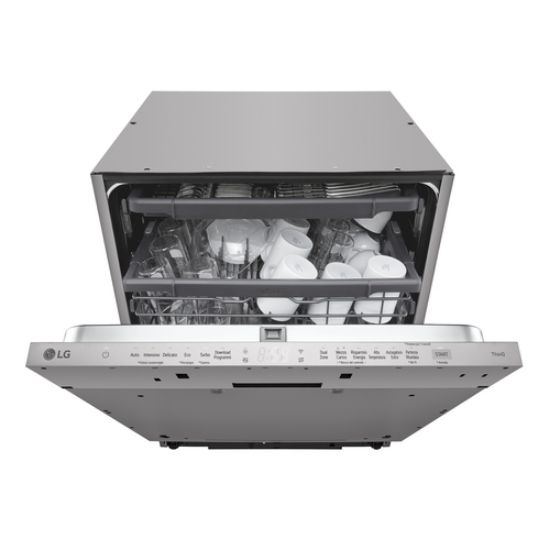 Immagine di LG QuadWash DB243TX Lavastoviglie a scomparsa totale Serie 2, Classe D, 14 coperti, EasyRack+, Wi-Fi, Noble Steel