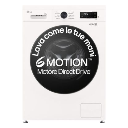 Immagine di LG W4NX1095NWB Lavasciuga 9/5kg Serie X1, Classe A/E, 6 Motion Direct Drive, Wi-Fi, 1400 giri, Allergy Care, Bianca