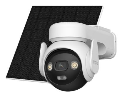 Immagine di Imou AOV 4G 5MP - Telecamera da esterno 4G e Wifi Motorizzata con pannello solare. Tecnologia AOV per registrazione 24/7 . Incluse Sim teleDati 4G ed SD da 32Gb