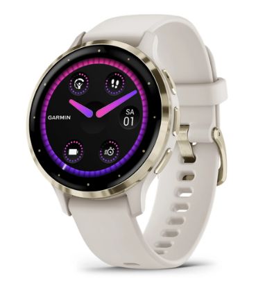 Immagine di Garmin Venu 3S 3,05 cm (1.2") AMOLED 41 mm Digitale 390 x 390 Pixel Touch screen Oro, Avorio Wi-Fi GPS (satellitare)