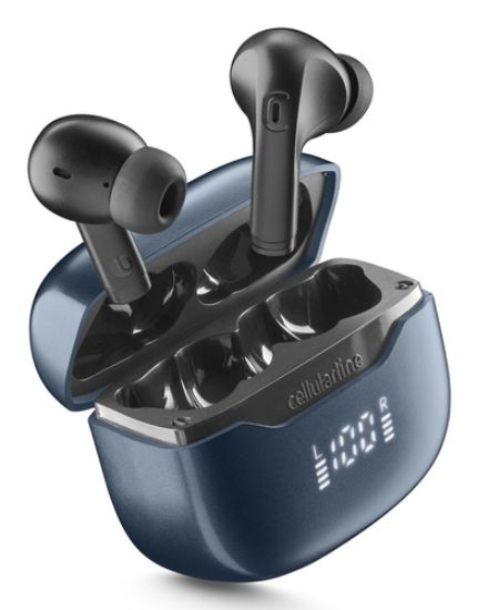 Immagine di Cellularline Key Pro Auricolari Bluetooth con custodia di ricarica, display LED e funzione ENC