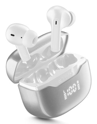 Immagine di Cellularline Key Pro Auricolari Bluetooth con custodia di ricarica, display LED e funzione ENC