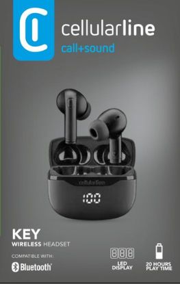 Immagine di Cellularline Key Auricolari TWS Bluetooth custodia di ricarica e display led