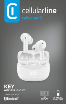 Immagine di Cellularline Key Auricolari TWS Bluetooth custodia di ricarica e display led