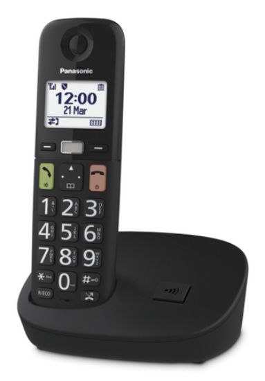 Immagine di Panasonic KX-TGU110EXB telefono Telefono DECT Identificatore di chiamata Nero
