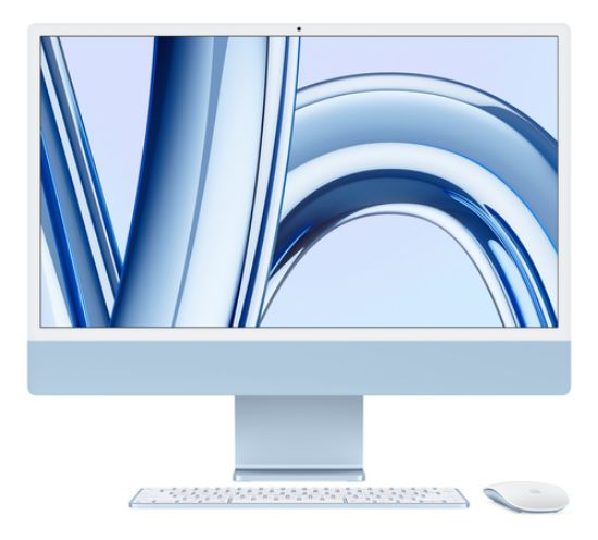 Immagine di Apple iMac con Retina 24'' Display 4.5K M3 chip con 8‑core CPU e 8‑core GPU, 256GB SSD - Blu