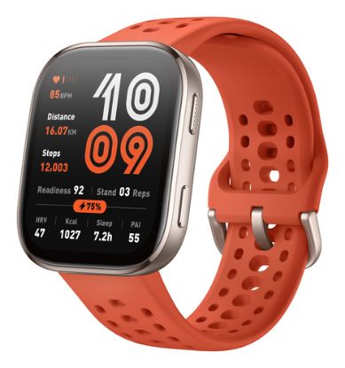 Immagine di Amazfit Bip 6 Red 5 cm (1.97") AMOLED Digitale 390 x 450 Pixel Touch screen Oro GPS (satellitare)