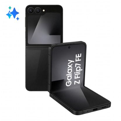 Immagine di Samsung Galaxy Z Flip7 FE Smartphone AI, RAM 12GB, 128GB, Display 3,4" Super AMOLED/6,7" Dynamic AMOLED 2X, Fotocamera 50MP, Black