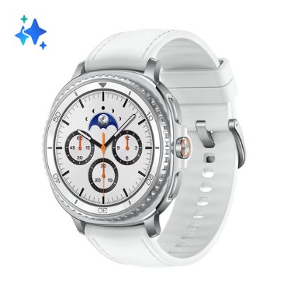 Immagine di Samsung Galaxy Watch8 Classic (White, BT, 46mm) Smartwatch Galaxy AI, design resistente agli urti, lunetta girevole, processore 3nm, monitoraggio attività fisica e sonno, One UI 8