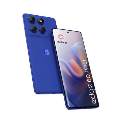Immagine di Motorola edge 60 pro con Moto AI (12/512GB, Fotocamera 50+50+10MP, selfie 50MP, Display 6.67" pOLED 120Hz, MediaTek Dimensity 8350, batteria 6000mAh, ricarica 90W, Android 15), PANTONE Dazzling Blue