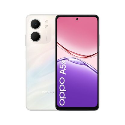 Immagine di OPPO A5x Smartphone, Foto AI 32MP, Frontale 5MP, Display 6.67” 90HZ LCD HD+, 6000mAh, RAM 4(Esp1GB/2GB/4GB)+ROM 128GB (esp1TB), IP65, [Versione Italia], Laser White