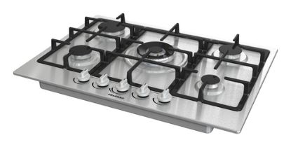 Immagine di Hisense GM773XF piano cottura Acciaio inox Da incasso 71 cm Gas 5 Fornello(i)