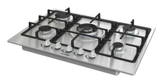 Immagine di Hisense GM773XF piano cottura Acciaio inox Da incasso 71 cm Gas 5 Fornello(i)