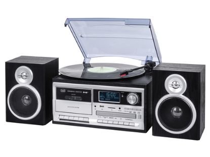 Immagine di Trevi GIRADISCHI STEREO DAB+ 25W WIRELESS USB SD AUX-IN CASSETTA ENCODING TT 1072 DAB NERO