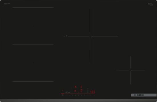 Immagine di Bosch Serie 6 PVS83KHC1Z Piano cottura a induzione 80 cm CombInduction Nero