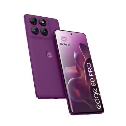 Immagine di Motorola edge 60 pro con Moto AI (12/512GB, Fotocamera 50+50+10MP, selfie 50MP, Display 6.67" pOLED 120Hz, MediaTek Dimensity 8350, batteria 6000mAh, ricarica 90W, Android 15), PANTONE Sparkling Grape