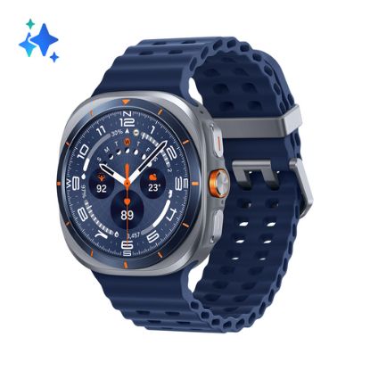 Immagine di Samsung Galaxy Watch Ultra 2025 (Titanium Blue, LTE, 47mm) Smartwatch Galaxy AI, Design resistente agli urti, Batteria a lunga durata, Cassa in titanio di grado aerospaziale