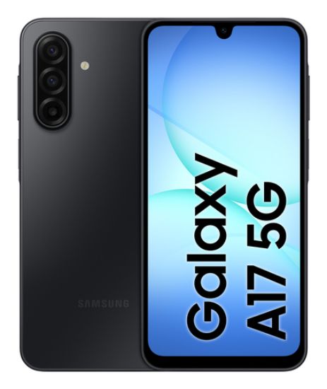 Immagine di Samsung Galaxy A17 5G, Android 15, Display sAMOLED 6.7", 8GB RAM, 256GB, Batteria 5.000 mAh, Resistenza IP54, Memoria espandibile fino a 2TB, Black