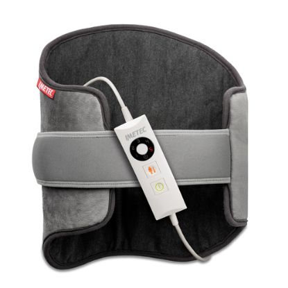 Immagine di Imetec Intellisense Lumbar, termoforo, cuscino termico per zona lombare con fascia elastica, Rapido riscaldamento, Tessuto anallergico, 5 temperature, Electro block di sicurezza, Lavabile, 61x38 cm