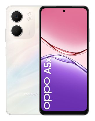 Immagine di OPPO A5x Smartphone, Foto AI 32MP, Frontale 5MP, Display 6.67” 90HZ LCD HD+, 6000mAh, RAM 4(Esp1GB/2GB/4GB)+ROM 128GB (esp1TB), IP65, [Versione Italia], Laser White