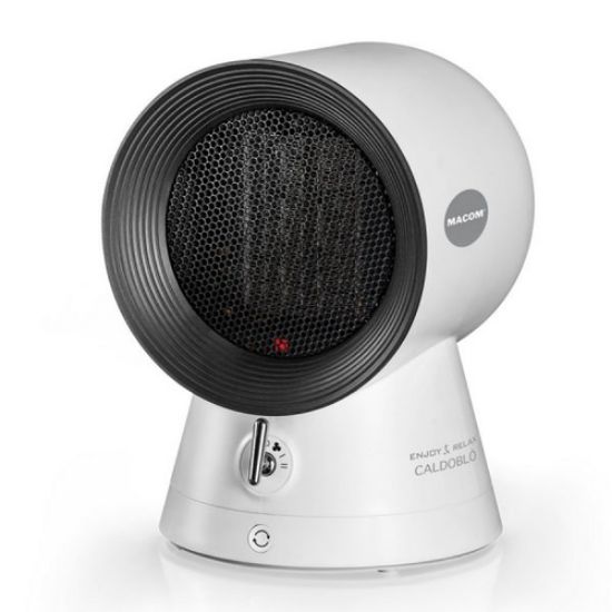 Immagine di Macom Caldoblò Interno Nero, Bianco 1500 W Riscaldatore ambiente elettrico con ventilatore
