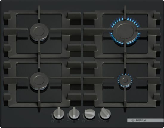 Immagine di Bosch Serie 4 PNP6B6K40 Piano cottura a gas 60 cm 5 fuochi Vetro Nero