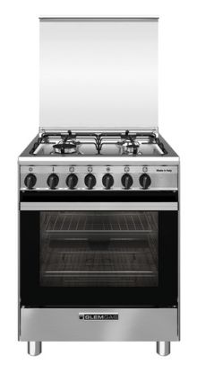Immagine di Glem Gas SA664MI6 cucina A Elettrico Nero, Acciaio inox