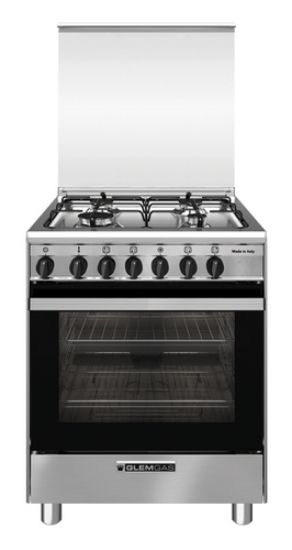 Immagine di Glem Gas SA664MI6 cucina A Elettrico Nero, Acciaio inox