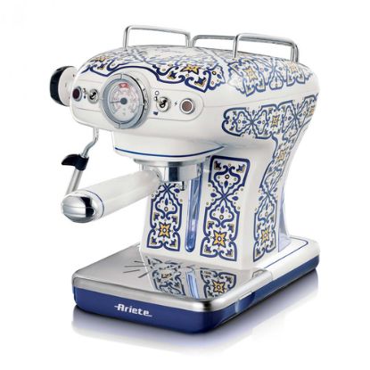 Immagine di Ariete 1389 Macchina da caffè Capri, 850W, Capacità serbatoio 0,9L, Filtro ½ tazze, Vassoio raccogli goccia, Cappuccinatore