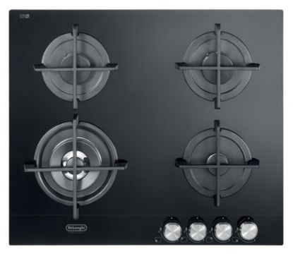 Immagine di De’Longhi SLF 460 LN2 piano cottura Nero Da incasso 60 cm Gas 4 Fornello(i)