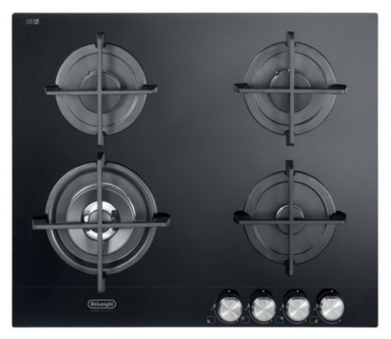 Immagine di De’Longhi SLF 460 LN2 piano cottura Nero Da incasso 60 cm Gas 4 Fornello(i)