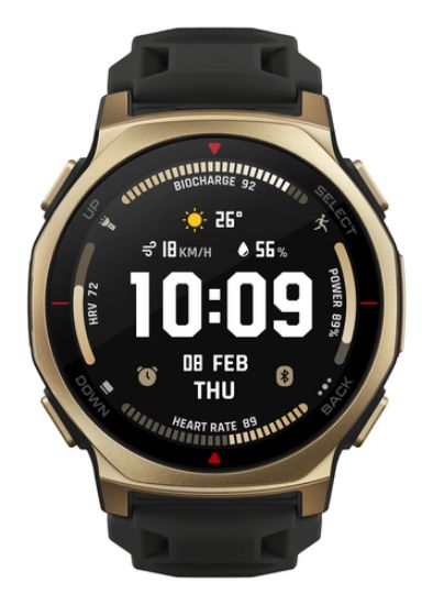 Immagine di Amazfit T-rex 3 Pro 3,35 cm (1.32") AMOLED 44 mm Digitale 466 x 466 Pixel Touch screen Oro Wi-Fi GPS (satellitare)