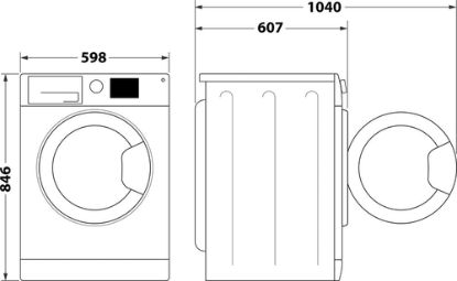 Immagine di Indesit C YD 102D WW IT, Capacità 10kg, classe E, colore White, Dispay digitale, QuickDry