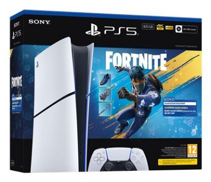 Immagine di Sony PlayStation 5 Digital Edition - Fortnite Flowering Chaos Bundle 825 GB Wi-Fi Nero, Bianco