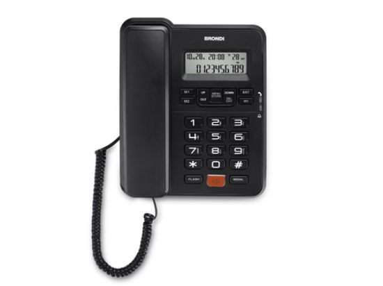 Immagine di Brondi Office Desk Telefono DECT Identificatore di chiamata Nero