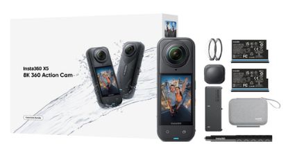 Immagine di Insta360 X5 Bundle fotocamera per sport d'azione 72 MP 8K Ultra HD 25,4 / 1,28 mm (1 / 1.28") Wi-Fi 200 g