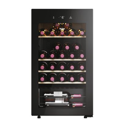 Immagine di Haier Wine Bank 50 Serie 3 HWS34GGH1 Cantinetta vino con compressore Libera installazione Nero 34 bottiglia/bottiglie