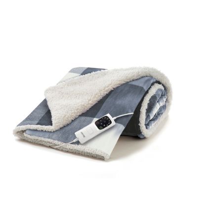 Immagine di Imetec CaldoPlaid Tartan Grey Plaid Riscaldabile, Morbida Coperta Elettrica 160x120 cm, Basso Consumo, Tecnologia Adapto, Dispositivo di Sicurezza, Rapido Riscaldamento, 6 Temperature, Lavabile