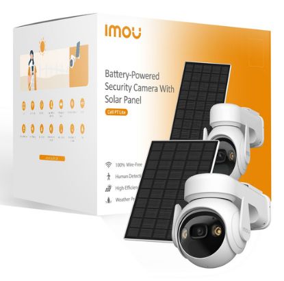 Immagine di Imou Cell PT Lite Kit - Telecamera da Esterno a batteria con risoluzione 2K (3MP), Rilevamento Movimento/Umano, Visione Notturna a Colori, Audio Bidirezionale, IP66