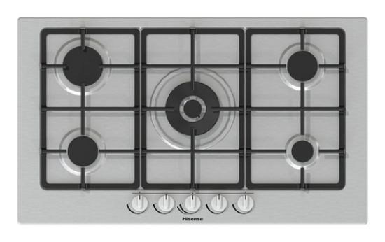 Immagine di Hisense GM773XF piano cottura Acciaio inox Da incasso 71 cm Gas 5 Fornello(i)